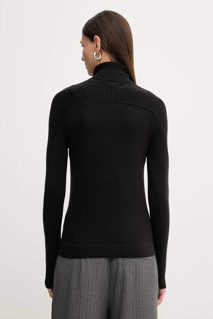 Одяг Вовняний светр G-Star 0 Core turtle slim knit D27713.B692 чорний