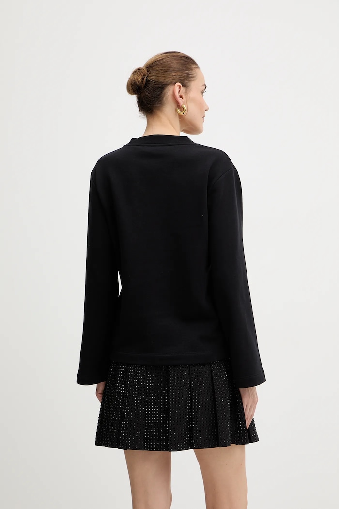 Odzież Karl Lagerfeld bluza z bawełną A4W20040 czarny