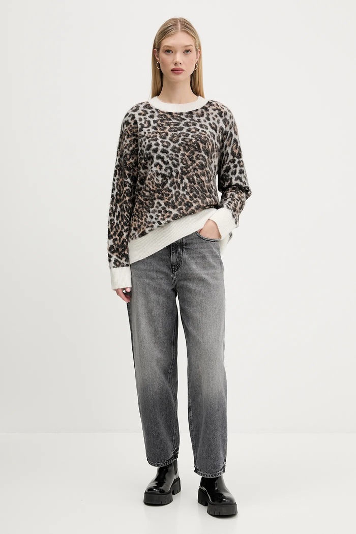 Светр з вовною HUGO Seratu 50548255 бежевий AW25