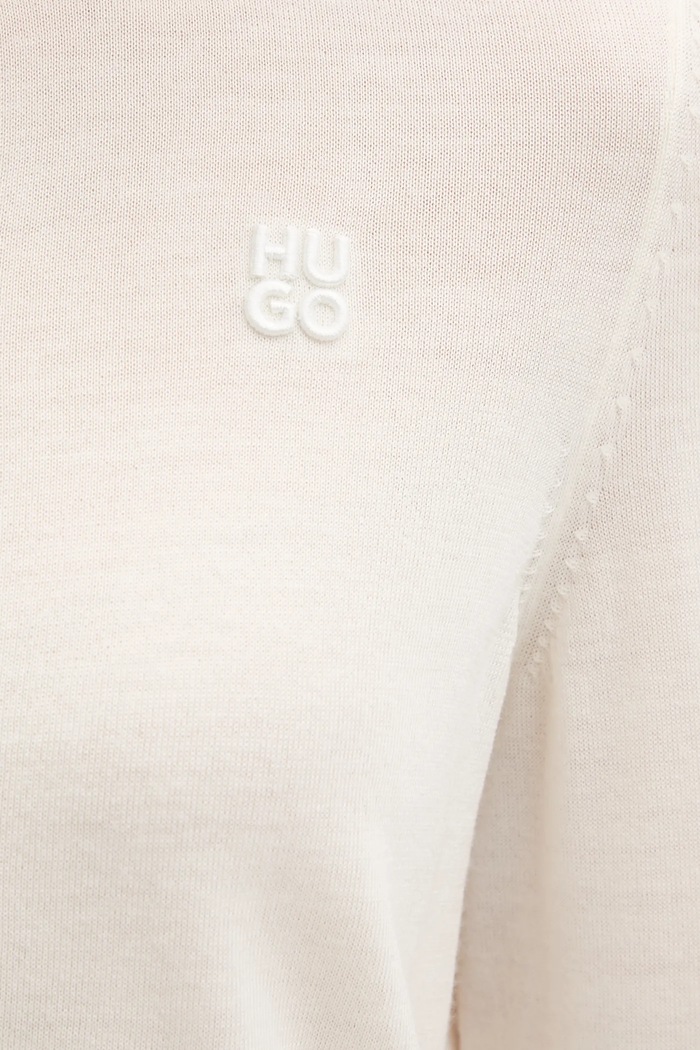 Вовняний кардиган HUGO Sfabri 50550984 бежевий