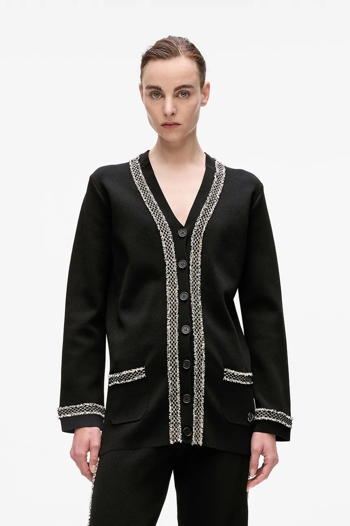 Kardigan Karl Lagerfeld na kopčanje crna A4W18036