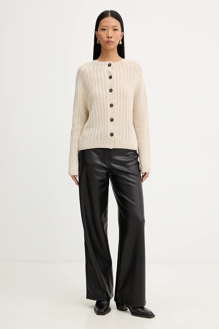 Vlnený sveter Marc O'Polo 508605460209 béžová AW25