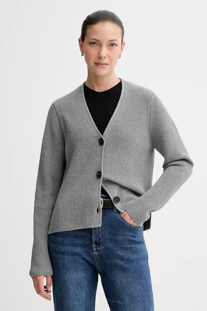 Marc O'Polo Cardigan din bumbac gri 508605961069