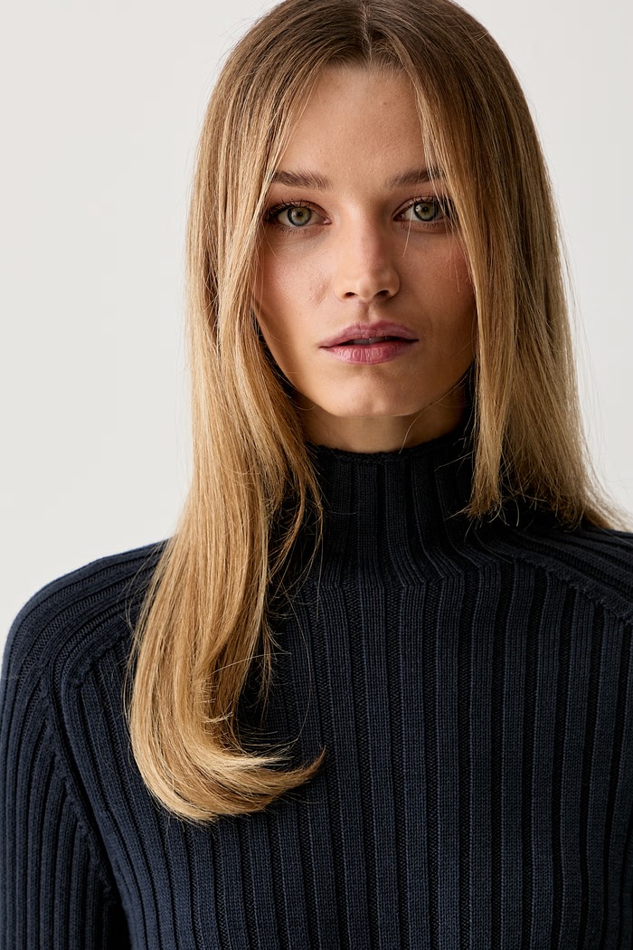 Marc O'Polo sweter damski bawełniany granatowy 5000008826