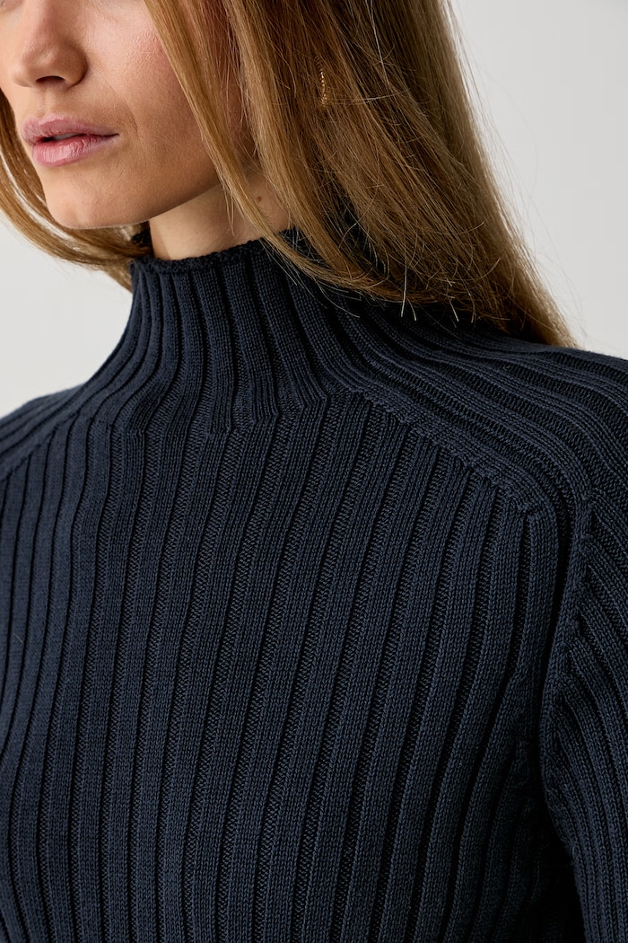 Marc O'Polo sweter damski bawełniany 5000008826 granatowy