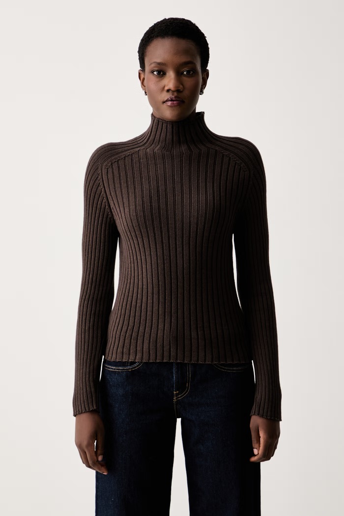Marc O'Polo sweter damski bawełniany brązowy 5000008826