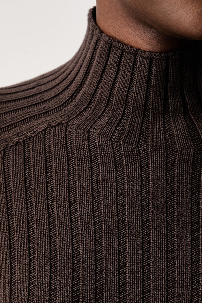 Marc O'Polo sweter damski bawełniany 5000008826 brązowy