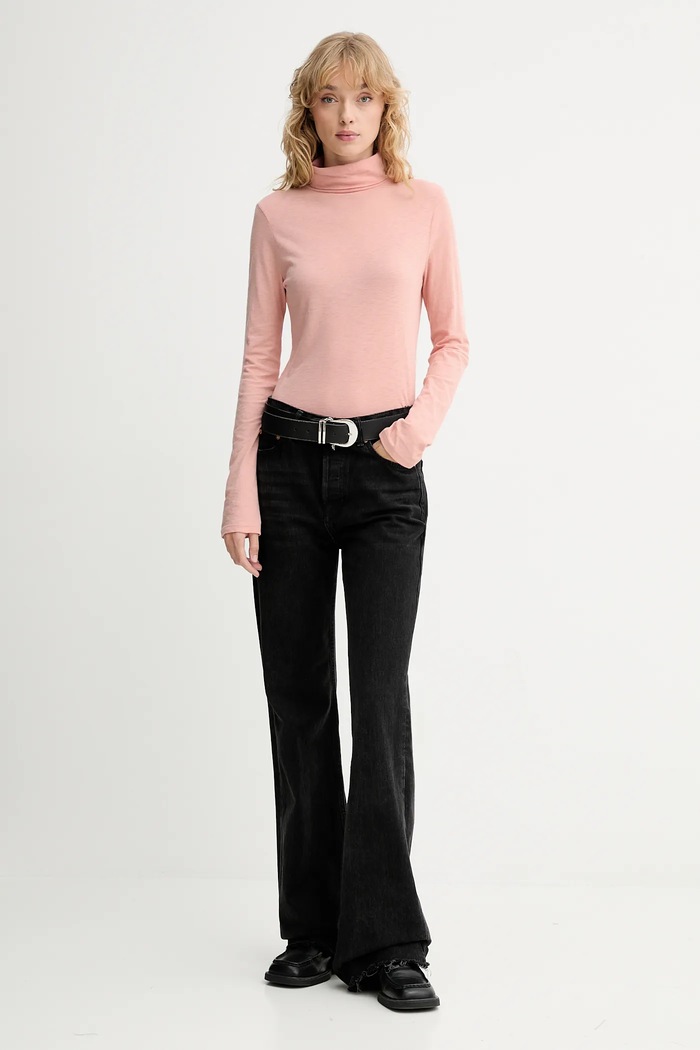 Marc O'Polo longsleeve bawełniany 5000007063 różowy AW25