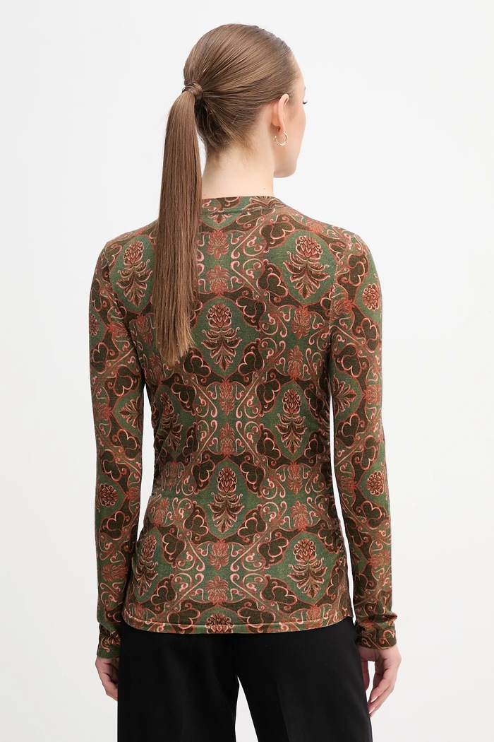 Ruházat Barbour gyapjú pulóver x Farm Rio LKN1718 barna