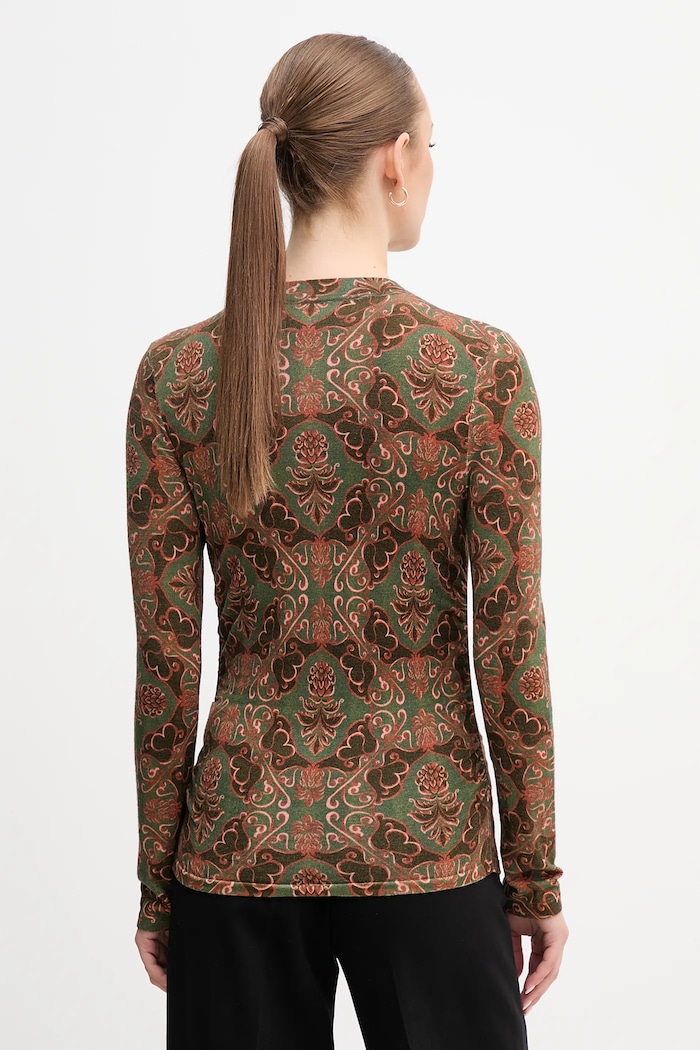 Ruházat Barbour gyapjú pulóver x Farm Rio LKN1718 barna