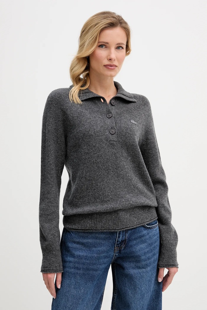 Lacoste Μάλλινο πουλόβερ Lacoste γκρί AF4010