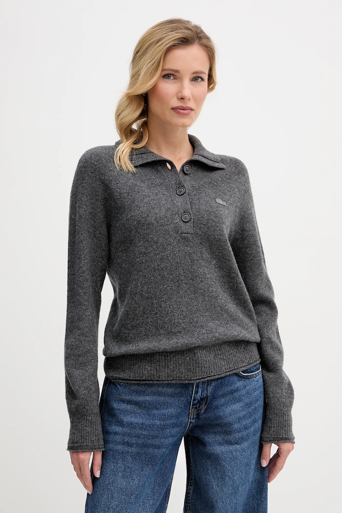 Lacoste Μάλλινο πουλόβερ Lacoste γκρί AF4010