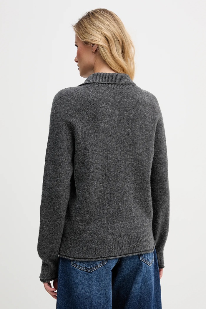 Ρούχα Lacoste Μάλλινο πουλόβερ Lacoste AF4010 γκρί