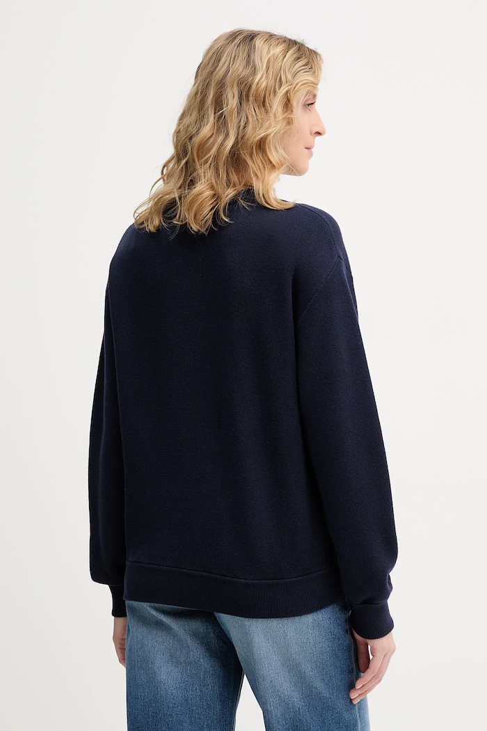 Abbigliamento Lacoste maglione da donna con misto lana AF4158 blu navy