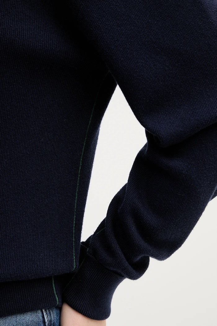 Lacoste maglione da donna con misto lana AF4158 blu navy