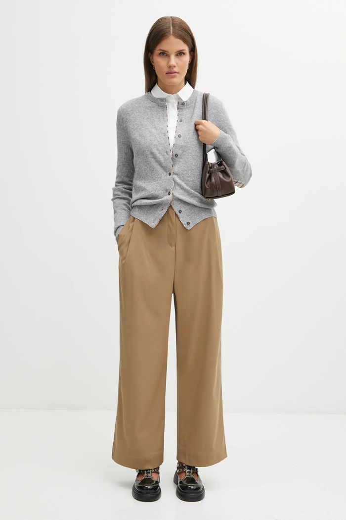 Barbour kardigan z dodatkiem wełny Pendle Knitted Cardigan LKN1076GY71 szary