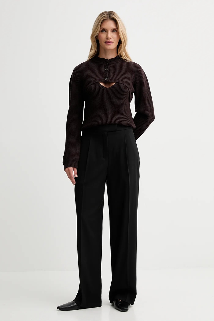 Pulover z dodatkom volne ISABELLE BLANCHE IS25FW.M123.F005.MOD rjava AW25