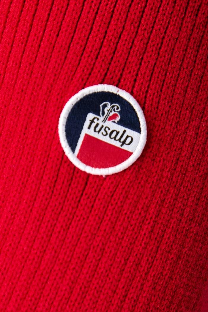 Sweter damski z wiskozą Andromede B Fusalp czerwony G1126