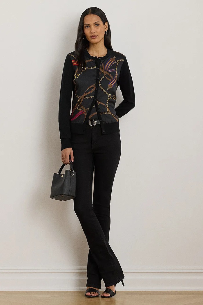 Ρούχα Βαμβακερή ζακέτα Lauren Ralph Lauren 200979651 μαύρο