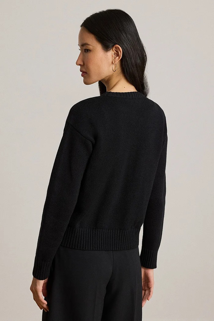 Lauren Ralph Lauren sweter damski bawełniany 200979653 czarny AW25