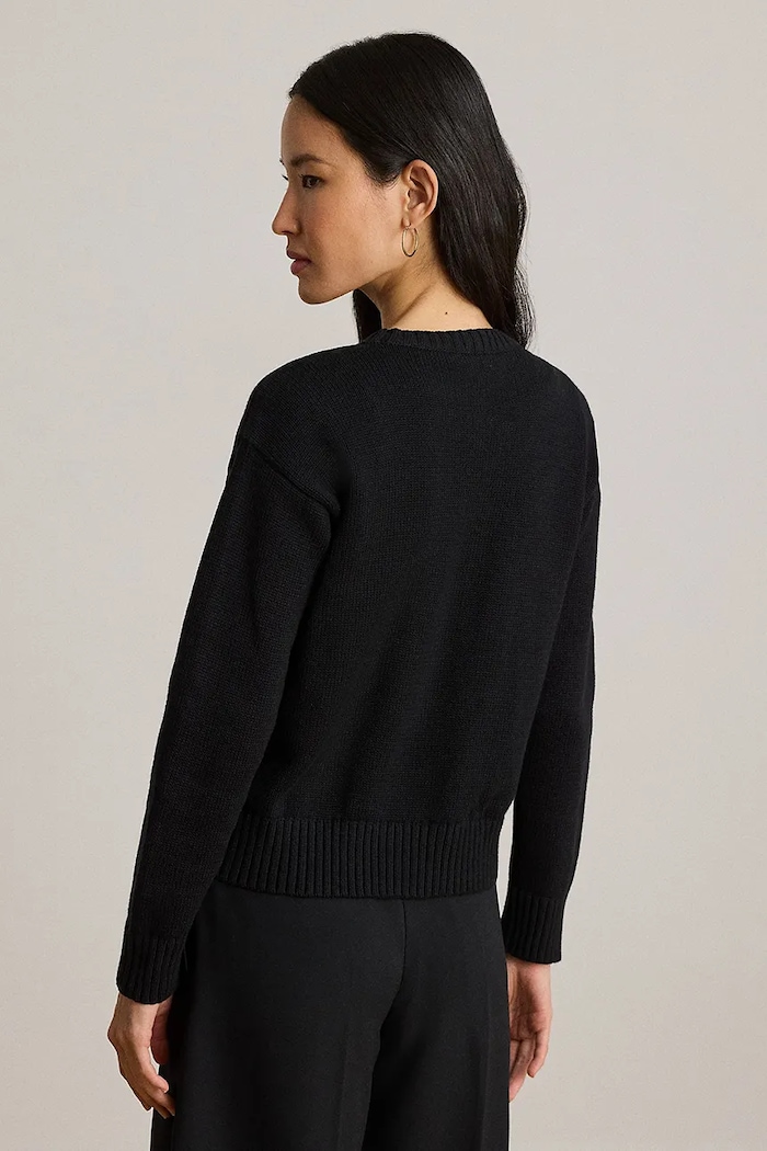 Lauren Ralph Lauren sweter damski bawełniany 200979653 czarny AW25