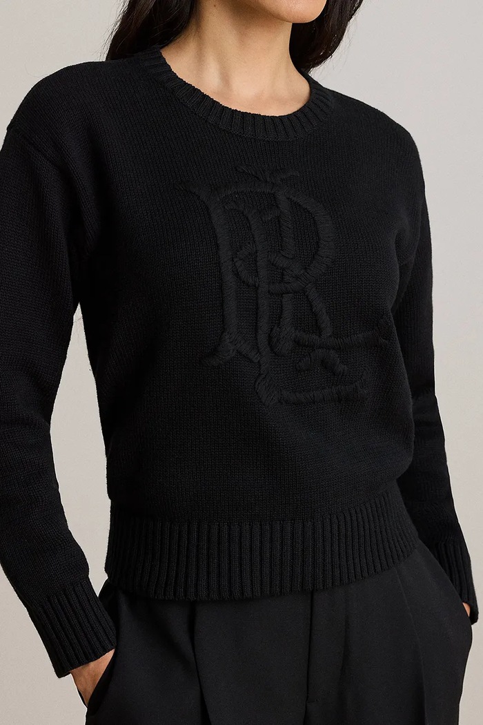 Lauren Ralph Lauren sweter damski bawełniany czarny 200979653
