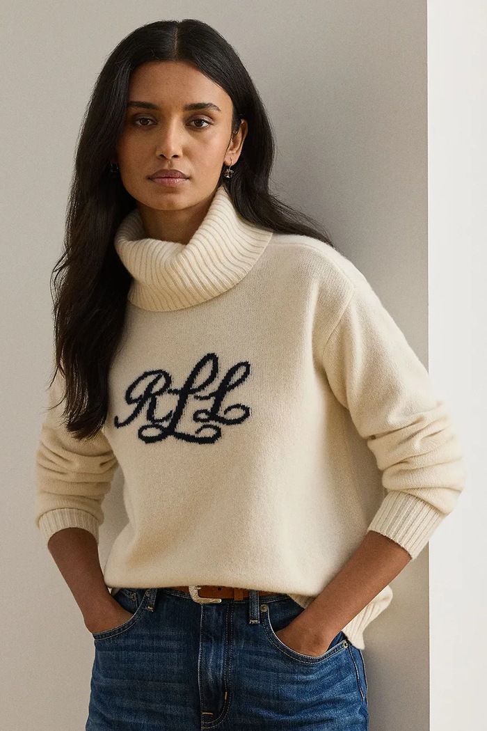 Lauren Ralph Lauren Sweter kaszmirowy beżowy 200P03372