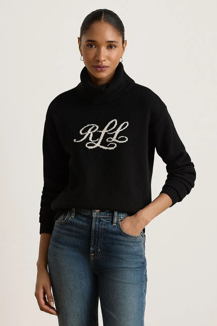 Lauren Ralph Lauren Golf damski kaszmirowy czarny 200P03372