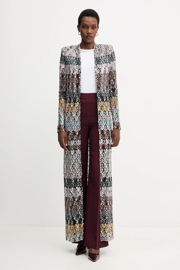 Missoni cardigan cu modele negru DS25WM0A.BR012I