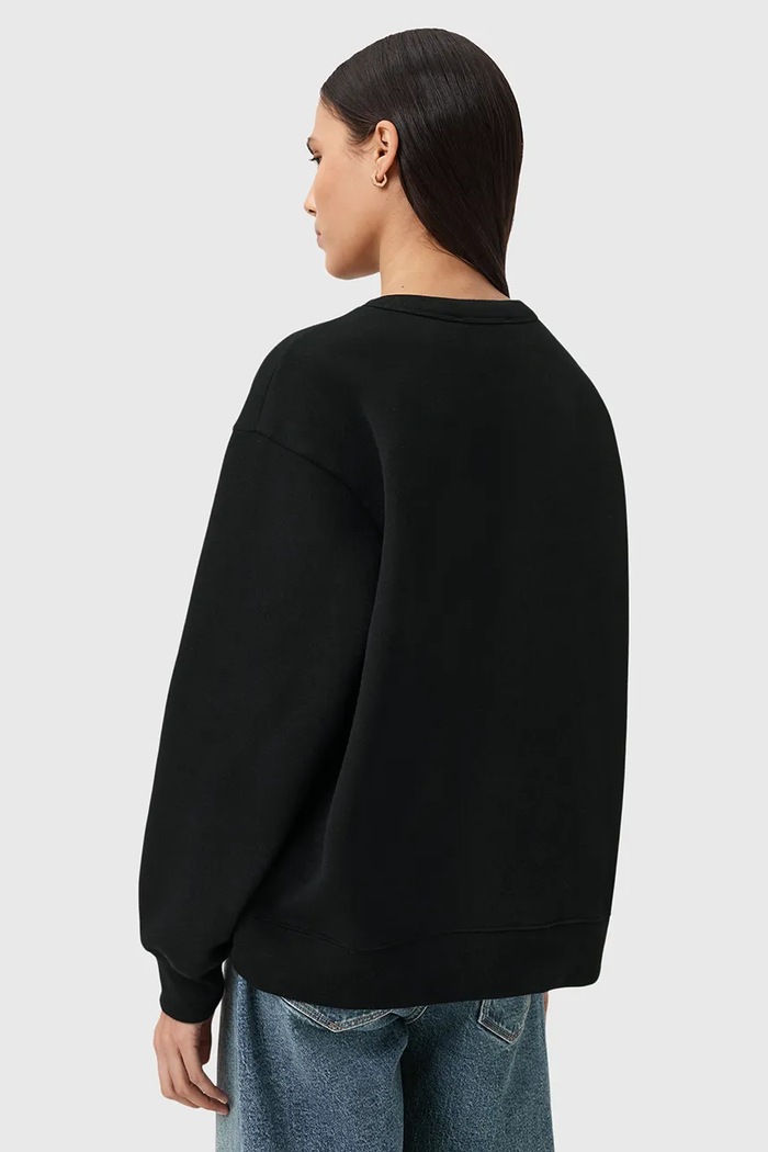 Odzież AllSaints sweter bawełniany TRIP W032JD czarny