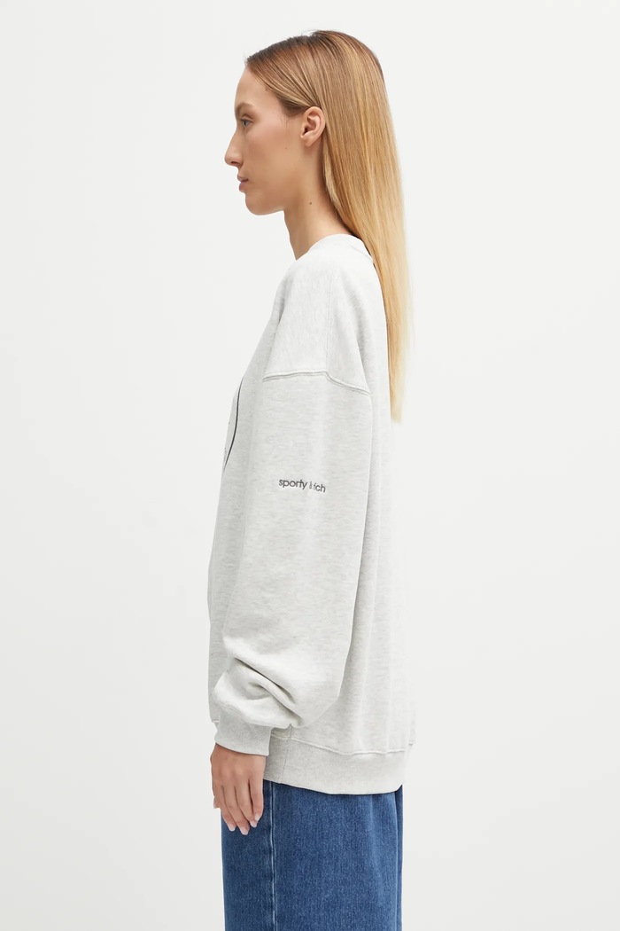Bavlnená mikina adidas Originals adidas Originals x Sporty & Rich KA0719 sivá AW25