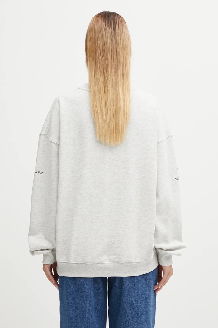 Oblečenie Bavlnená mikina adidas Originals adidas Originals x Sporty & Rich KA0719 sivá