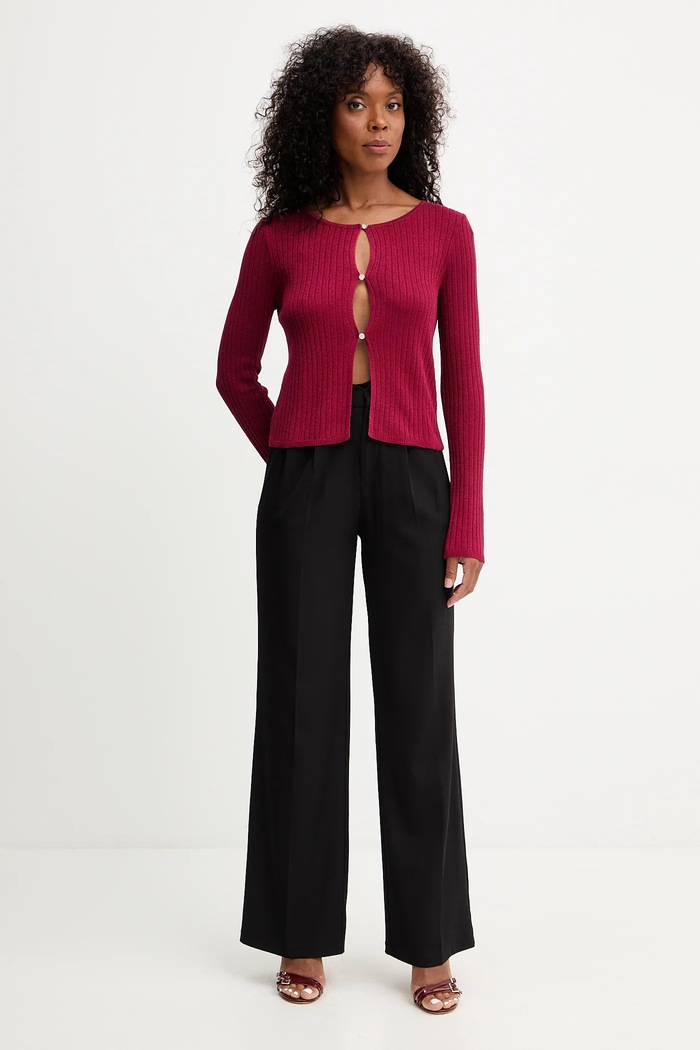 Morgan Cardigan MIZOR rosu AW25