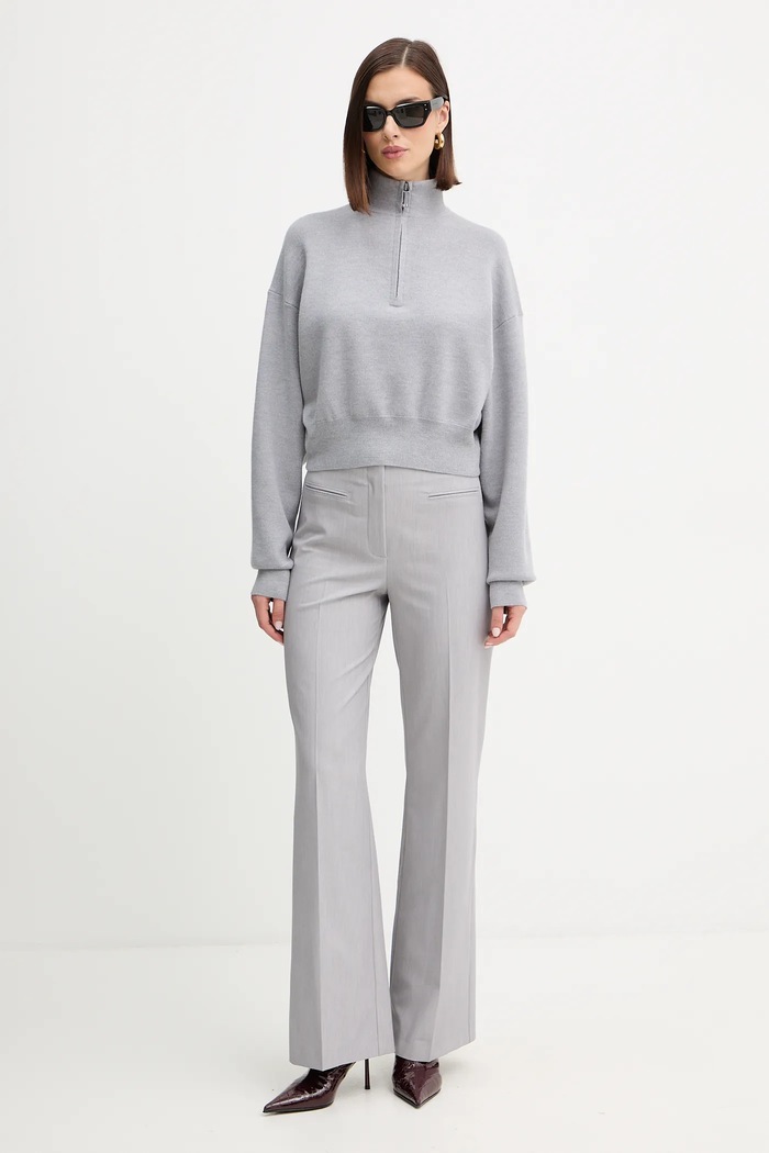 Victoria Beckham maglione con lana 1425KJU006610B grigio AW25