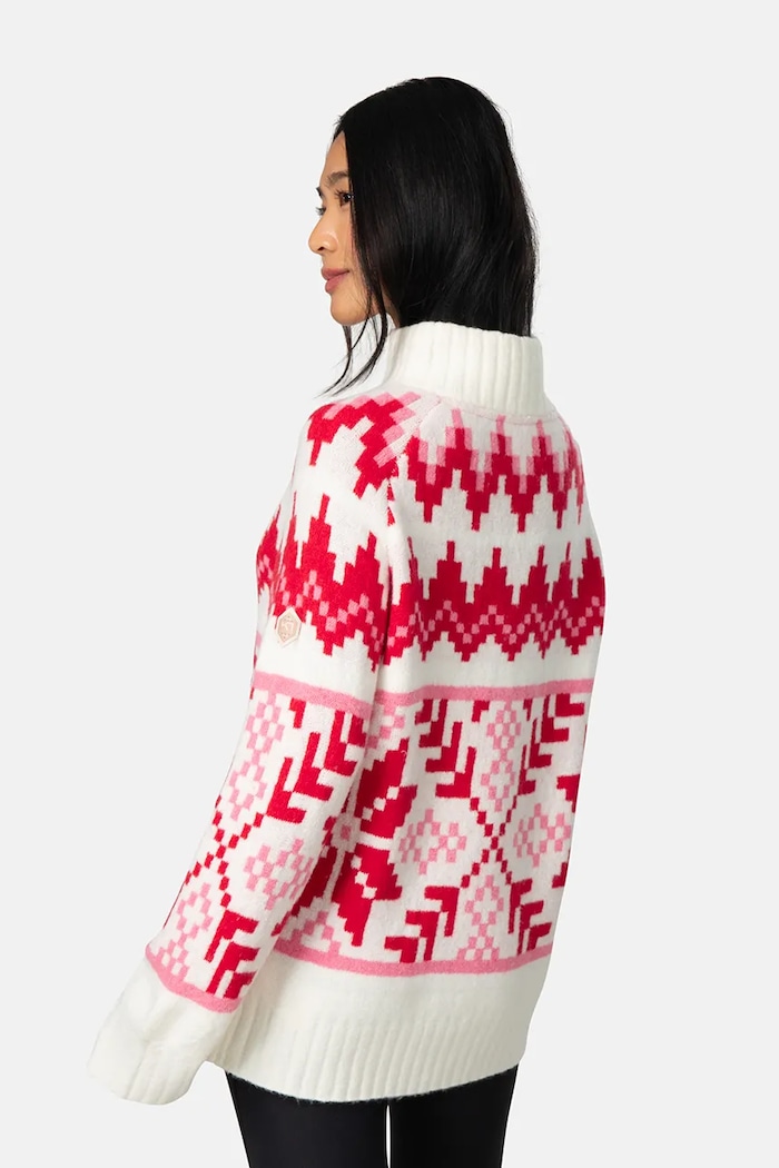 Kari Traa Sweter damski z dodatkiem wełny AMELIA 623605 czerwony AW25