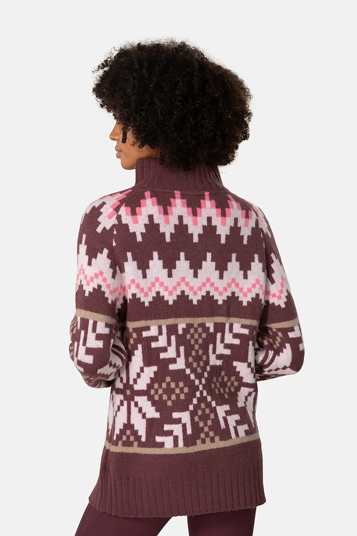 Kari Traa Sweter damski z dodatkiem wełny AMELIA 623605 brązowy AW25