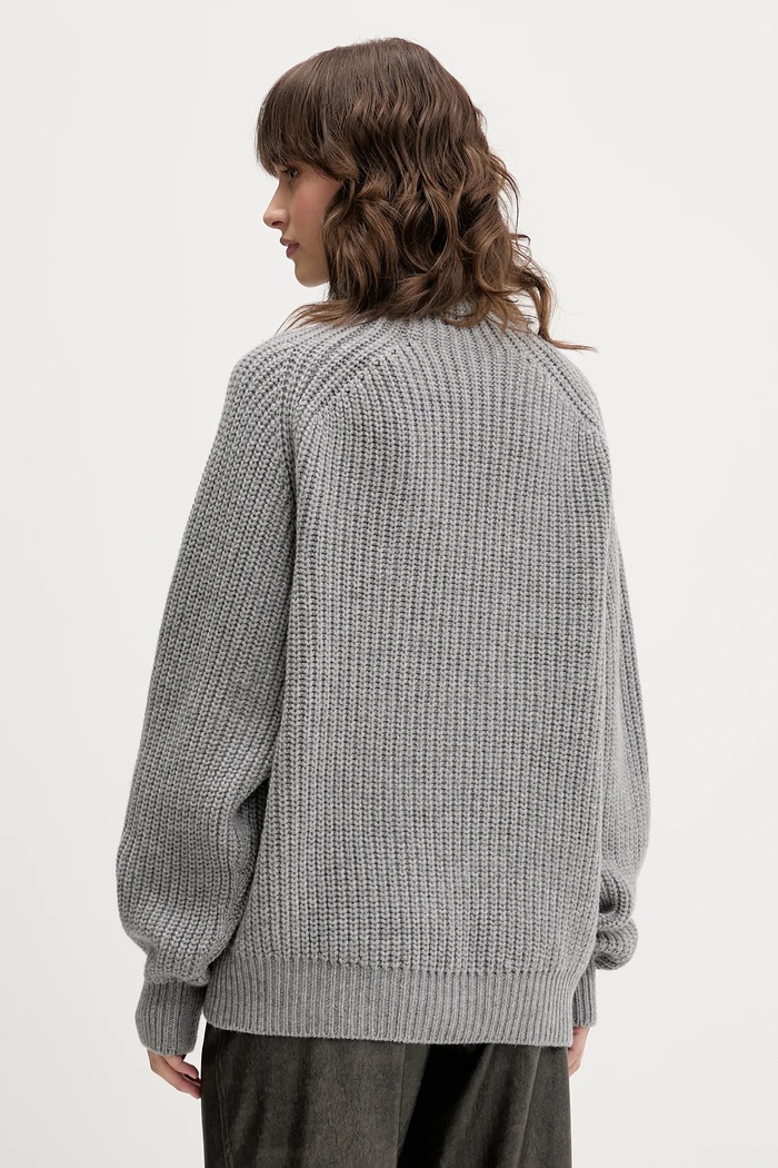 Odzież La Mania sweter wełniany ONDA ONDA szary