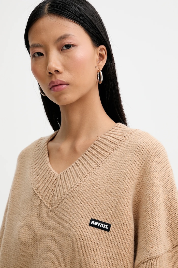 Rotate maglione in lana beige 1147631753