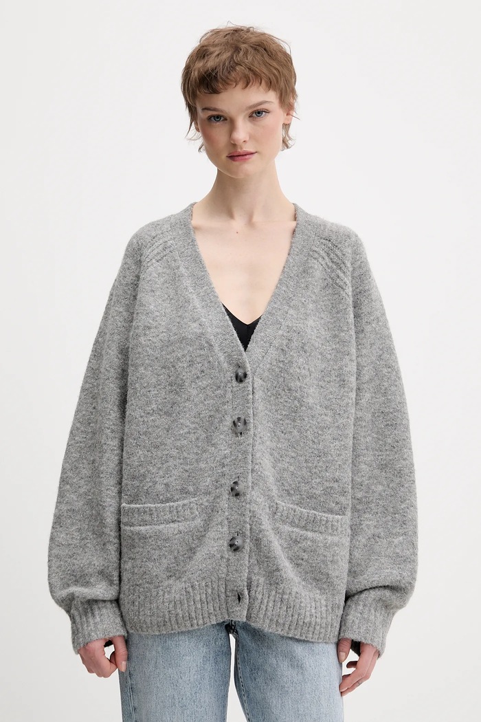Abercrombie & Fitch cardigan grosime medie gri KI150.5442.112