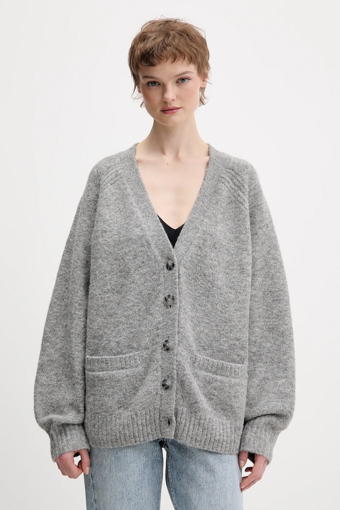Abercrombie & Fitch cardigan grosime medie gri KI150.5442.112
