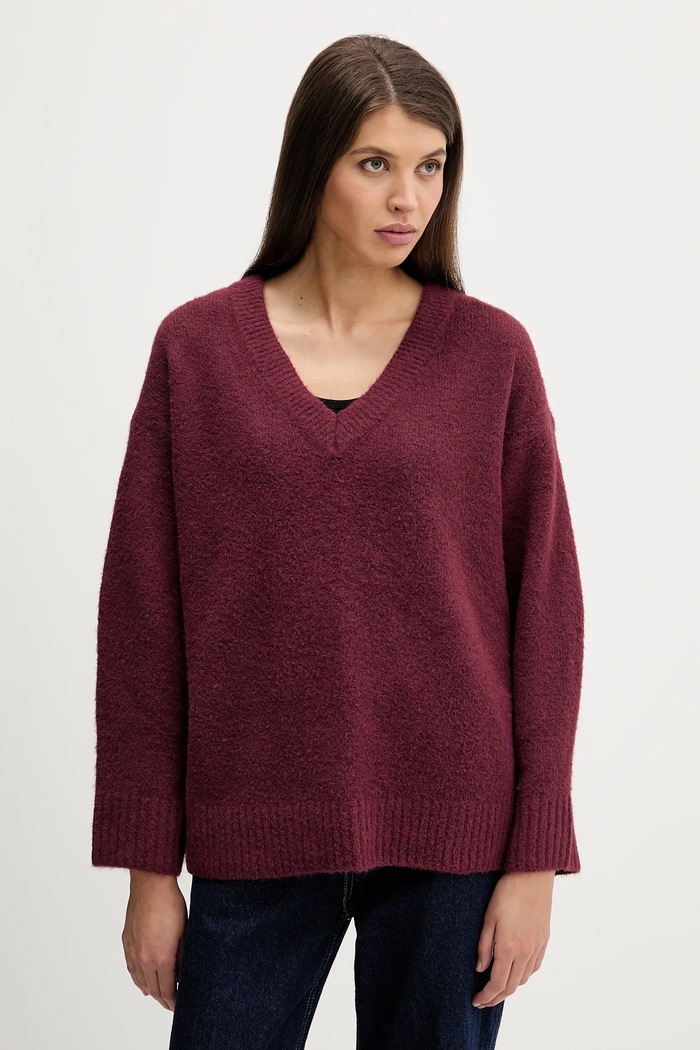 Πουλόβερ Abercrombie & Fitch άλλο μπορντό KI150.5445.670