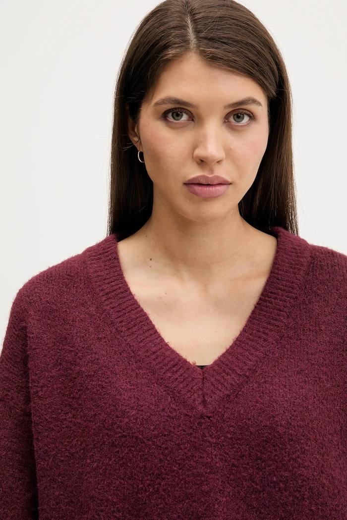 Πουλόβερ Abercrombie & Fitch μπορντό KI150.5445.670
