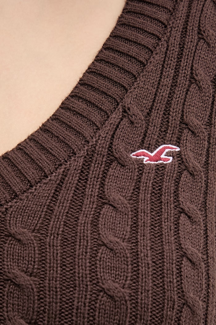 Sveter Hollister Co. KI350.5136.440 hnedá