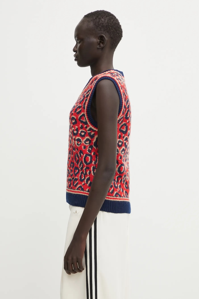 Vesta s prímesou vlny adidas Originals Wb Knit Vest KD0335 červená AW25