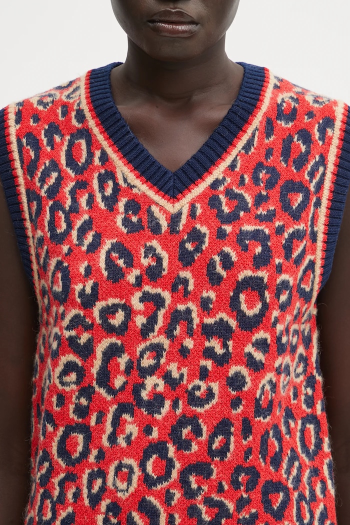 Vesta s prímesou vlny adidas Originals Wb Knit Vest červená KD0335