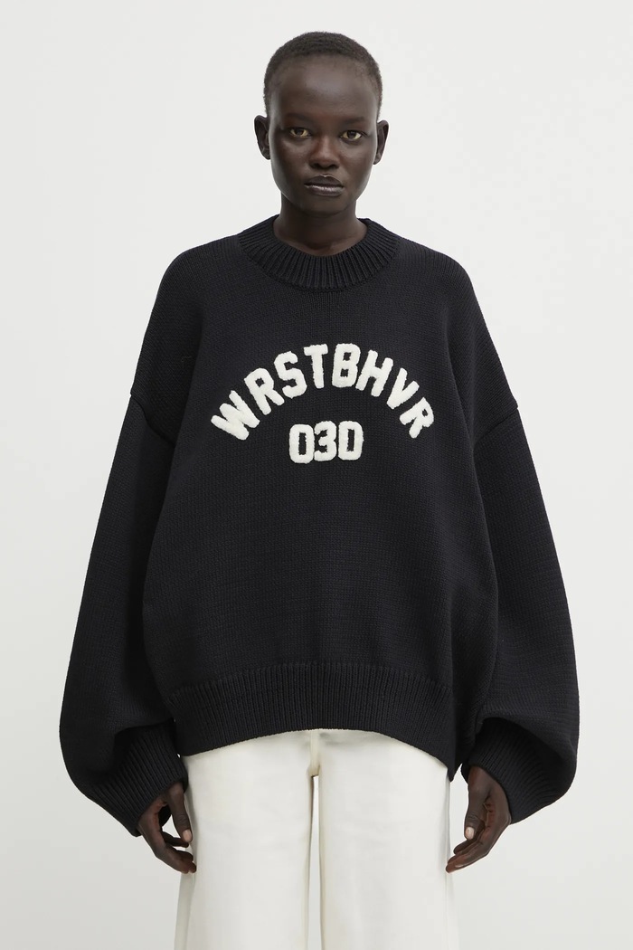 WRSTBHVR jumper Luna applique black U7025SB.3096