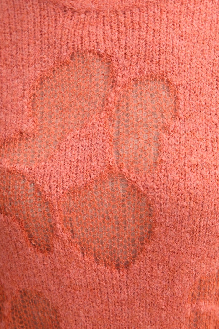 United Colors of Benetton sweter z dodatkiem wełny 18L4E10EV pomarańczowy