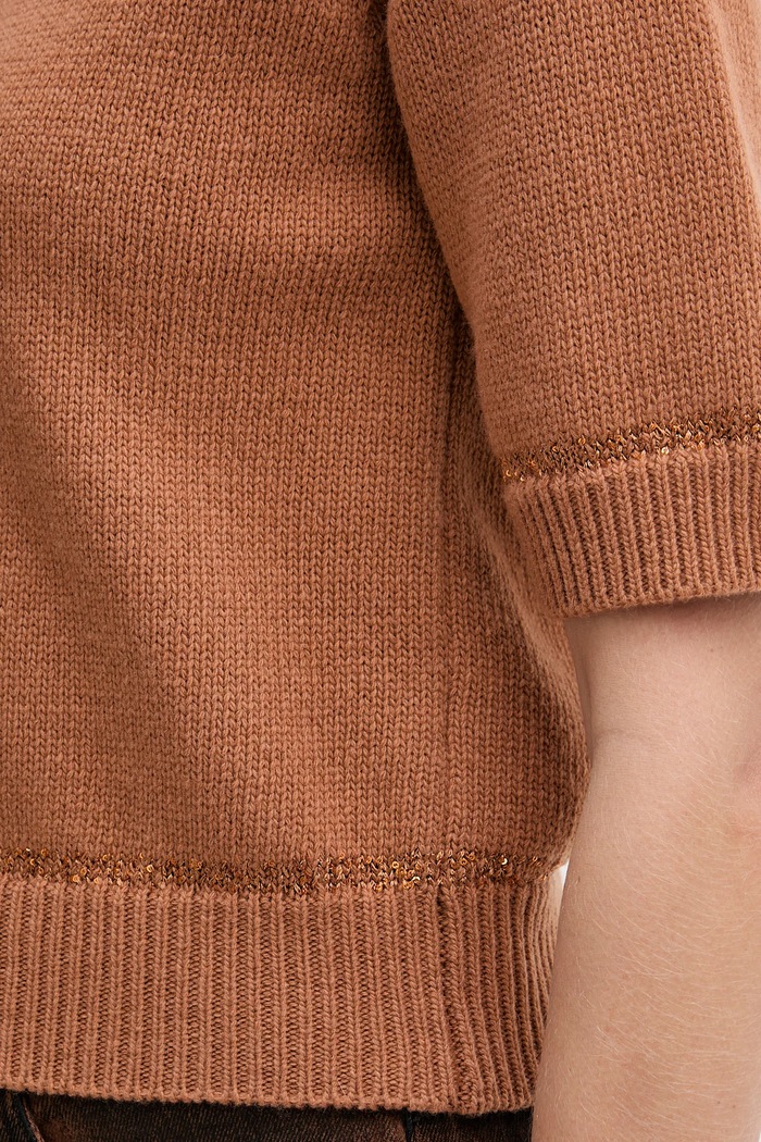 United Colors of Benetton pulóver gyapjúkeverékből 1KRBD2047 barna