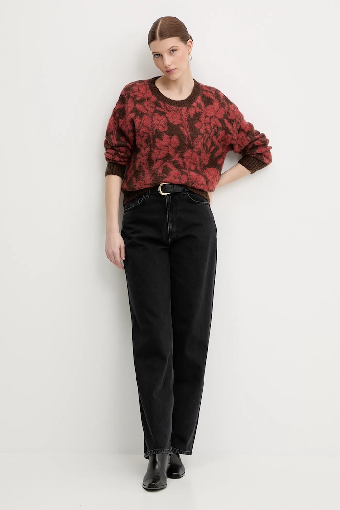 Пуловер от мохер United Colors of Benetton 1VAAE10F3 кафяв AW25