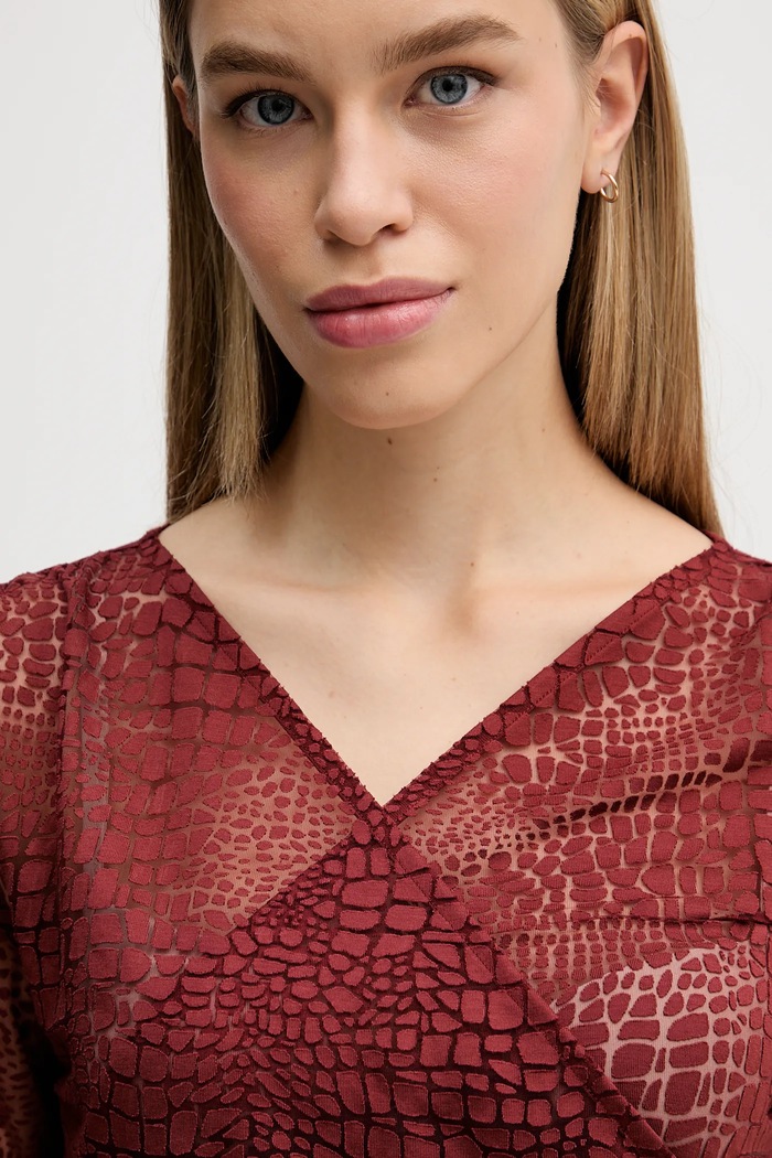 Sisley bluzka pomarańczowy 3NDXL401A